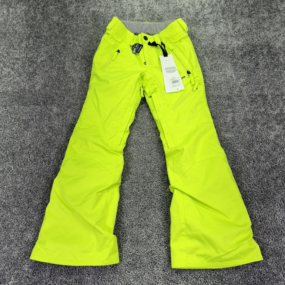 Volcom Snow Pants Youth Small Yellow Cassiar Insulated Straight Ski Snowboard